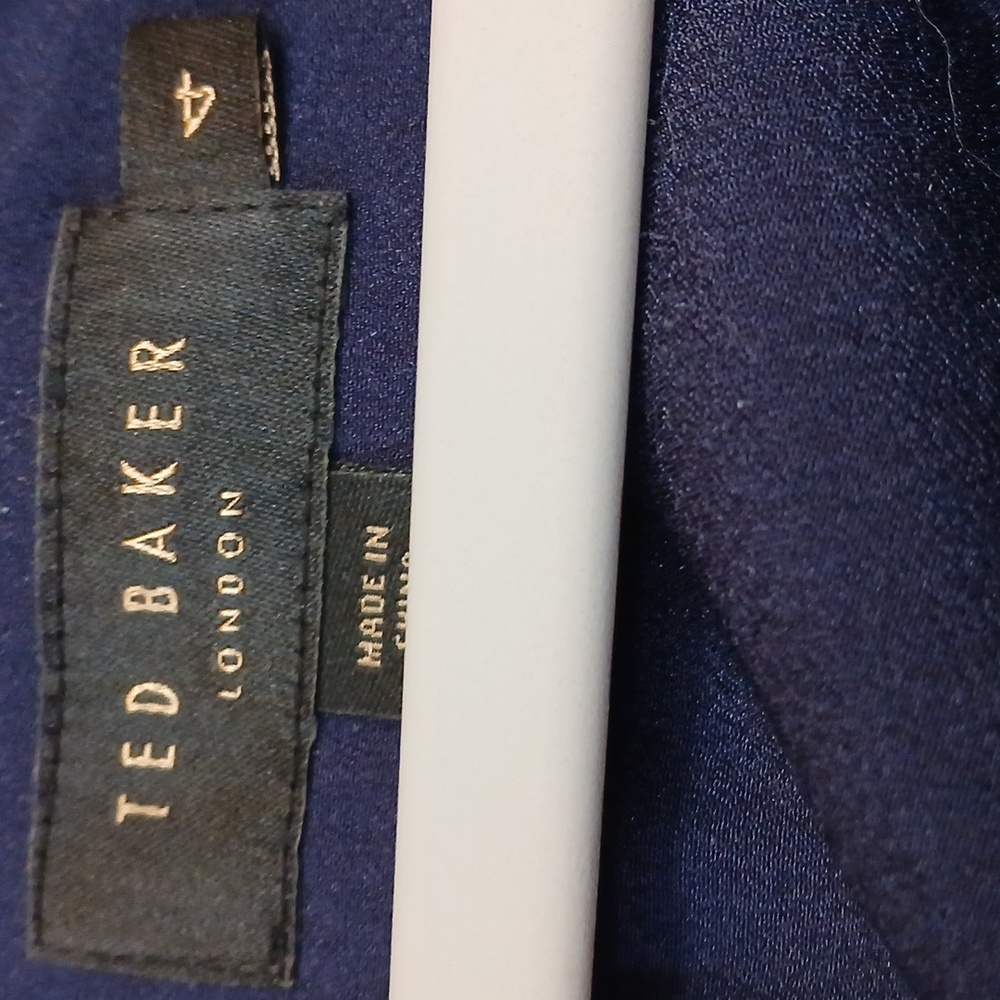 NWOT Ted Baker London Navy Floral Midi Dress - Picture 2 of 8
